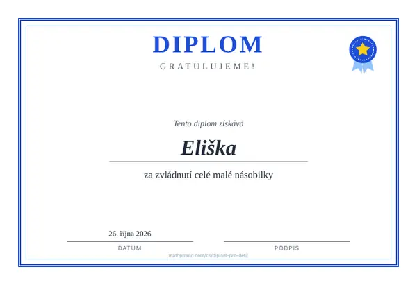 Ukázka: Diplomy