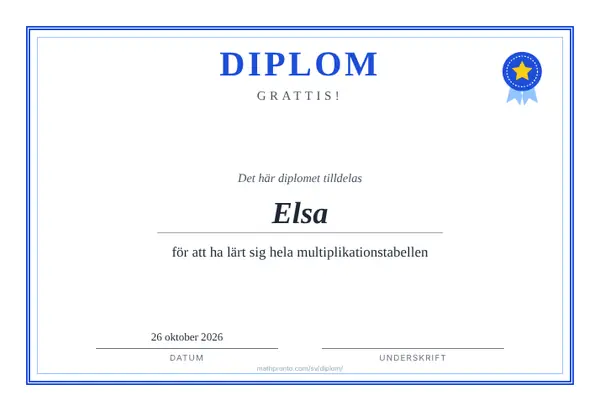 Exempel: Diplom