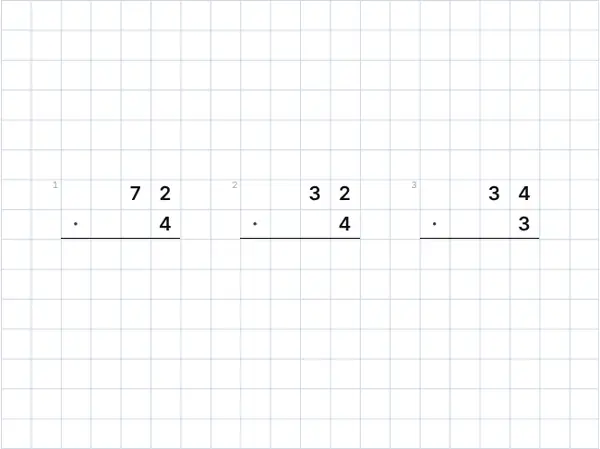 Exempel: Multiplikation med uppställning