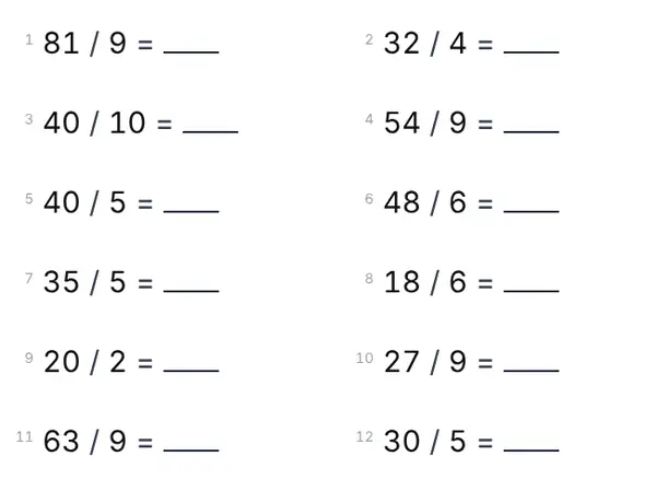 Exempel: Division