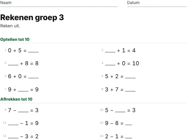Voorbeeld: Groep 3