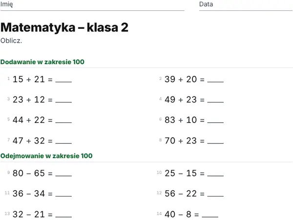 Przykład: Klasa 2