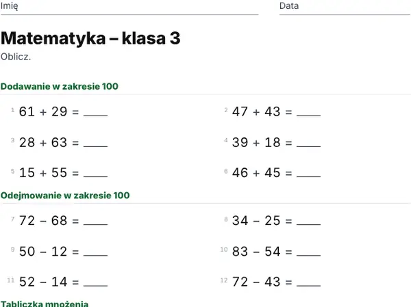 Przykład: Klasa 3