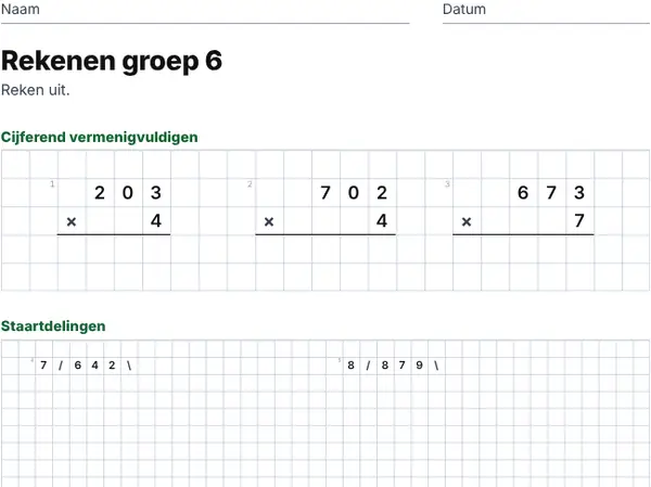 Voorbeeld: Groep 6