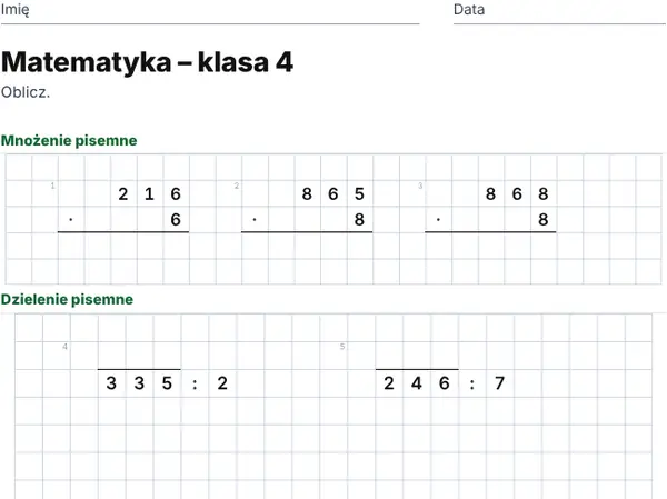 Przykład: Klasa 4