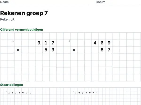 Voorbeeld: Groep 7