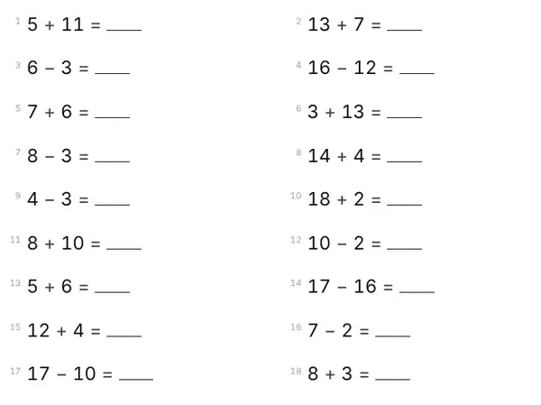 Ukázka: Počítání zpaměti